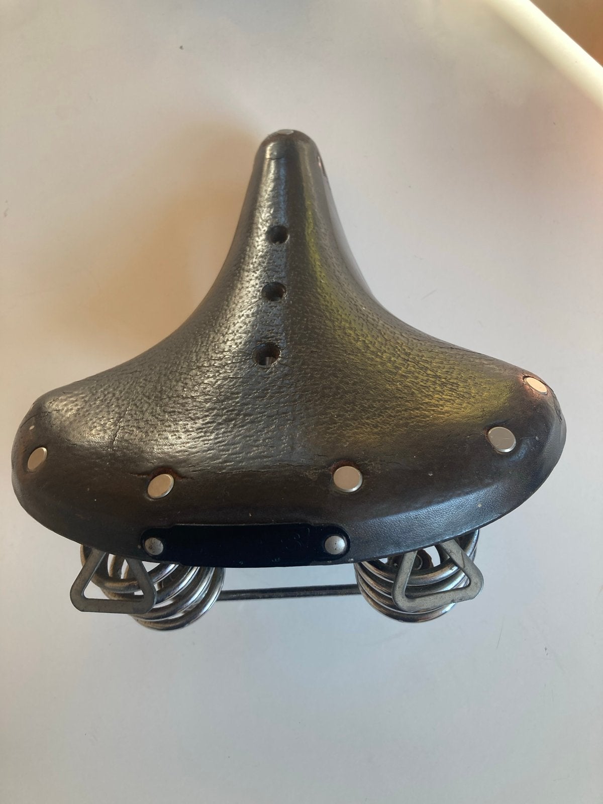 Brooks B66 Zadel - Klassiek Lederen Fietszadel met Veren, Gebruikt, Leer, Ophalen of Verzenden, Zadel