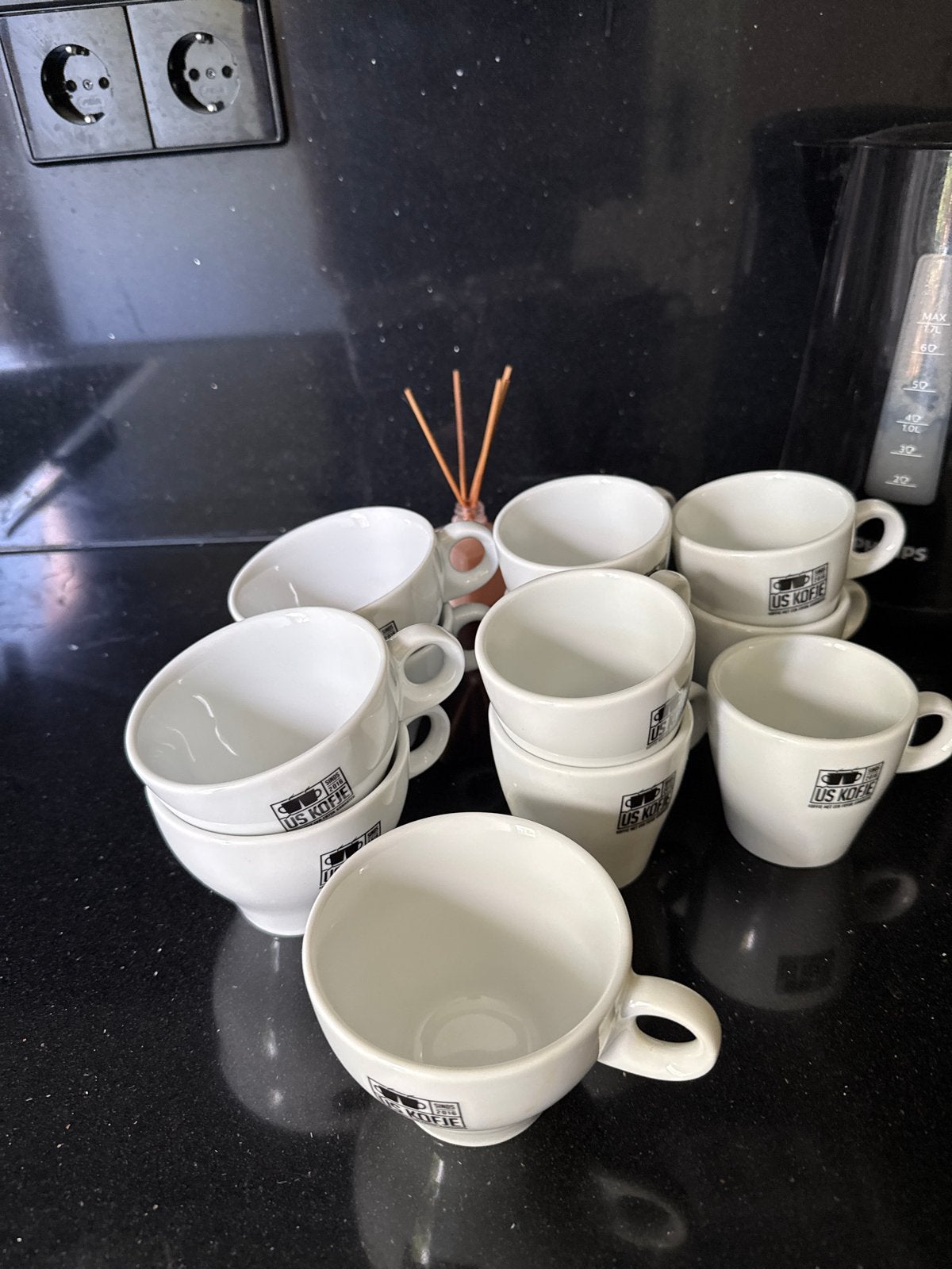 Us Kofje koffiekopjes - 12 stuks, Ophalen, Gebruikt, Overige merken, Keramiek