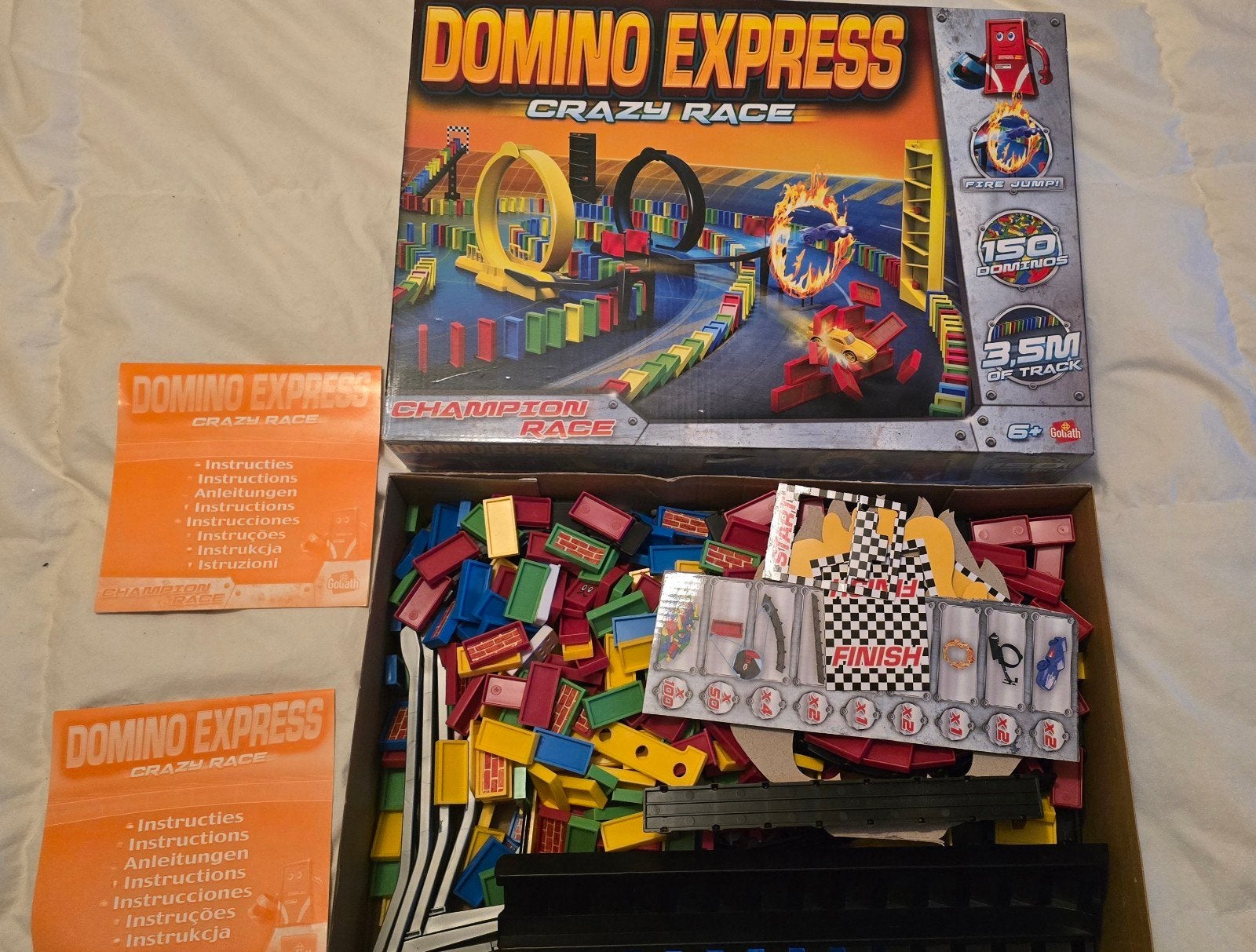 Domino Express Crazy Race 2 sets en losse aanvulling, Ophalen of Verzenden, Gebruikt, Jongen of Meisje