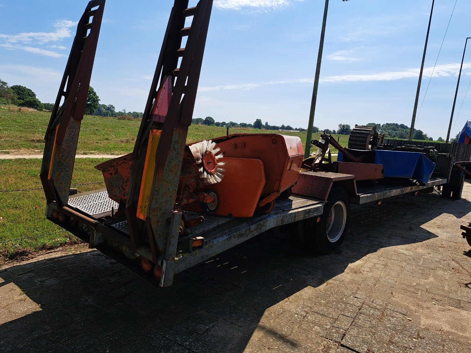 Dieplader 10 ton  12 meter, Zakelijke goederen, Agrarisch | Werktuigen, Ophalen