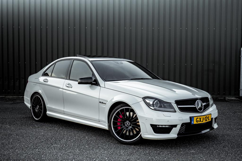 C63 AMG P31 Development Package SLS AMG MOTOR 1e LAK!, Auto's, Automaat, Achterwielaandrijving, 8 cilinders, Wit