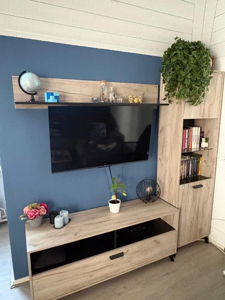 Leuke tv-kast met bijbehorende plank, Ophalen, 100 tot 150 cm, Zo goed als nieuw, Minder dan 100 cm