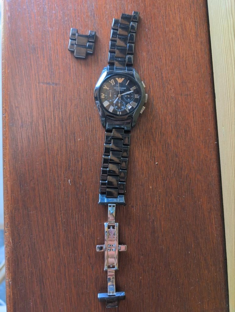 Armani Stenen Armband Horloge - antraciet, Overige merken, Overige materialen, Gebruikt, Polshorloge