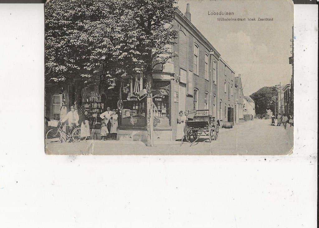 Loosduinen Wilhelminastraat hoek Zeestraat H van Noort, Ophalen of Verzenden, Voor 1920, Gelopen, Zuid-Holland