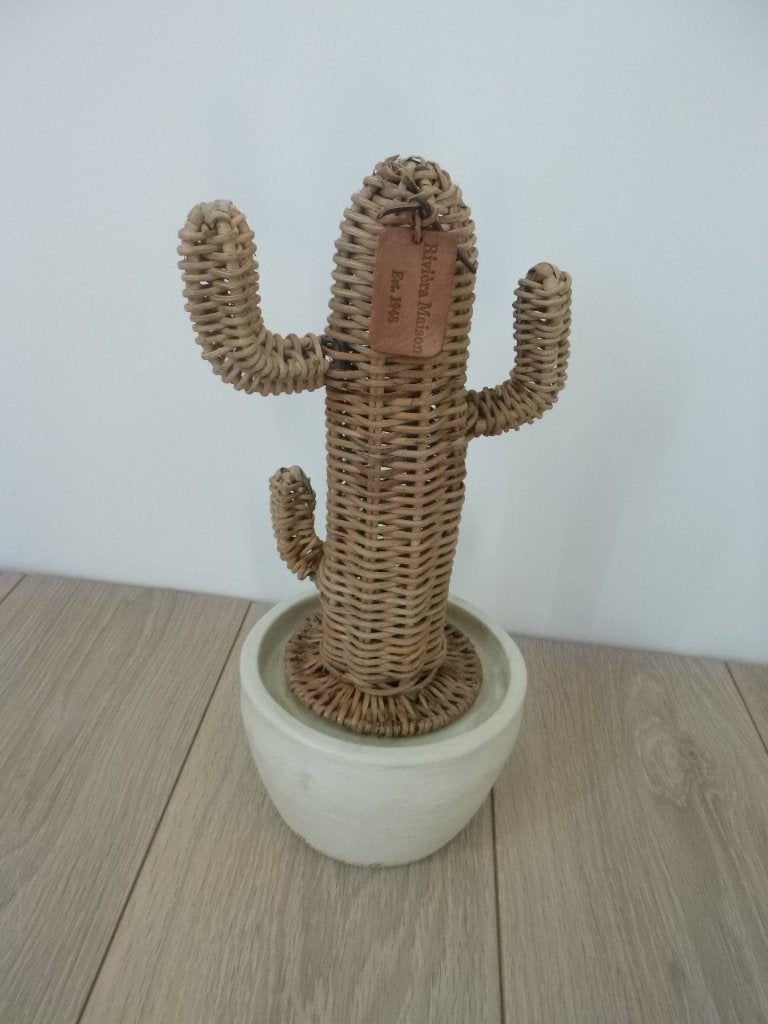 Riviera maison rustic rattan des. cactus afm.38x18cm, nieuw, Ophalen of Verzenden, Nieuw