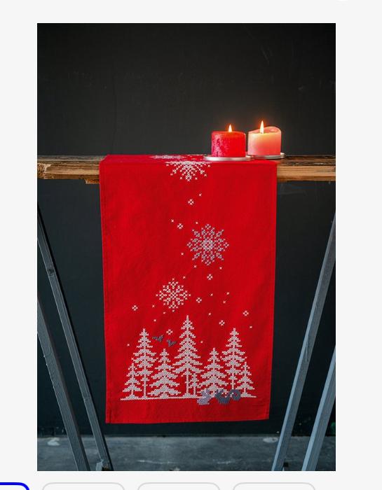 Nw in verpakking Voorbedrukte kerstloper, Ophalen of Verzenden, Nieuw, Handborduren, Borduurpakket