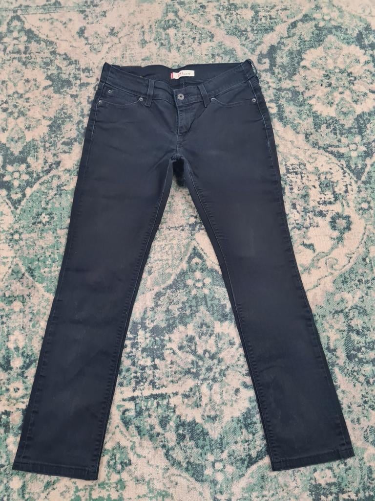 Levi's 571 slim fit straight W30 L30 Dames Tulsi3030 Low-ris, Zwart, Ophalen of Verzenden, Zo goed als nieuw, W30 - W32 (confectie 38/40)