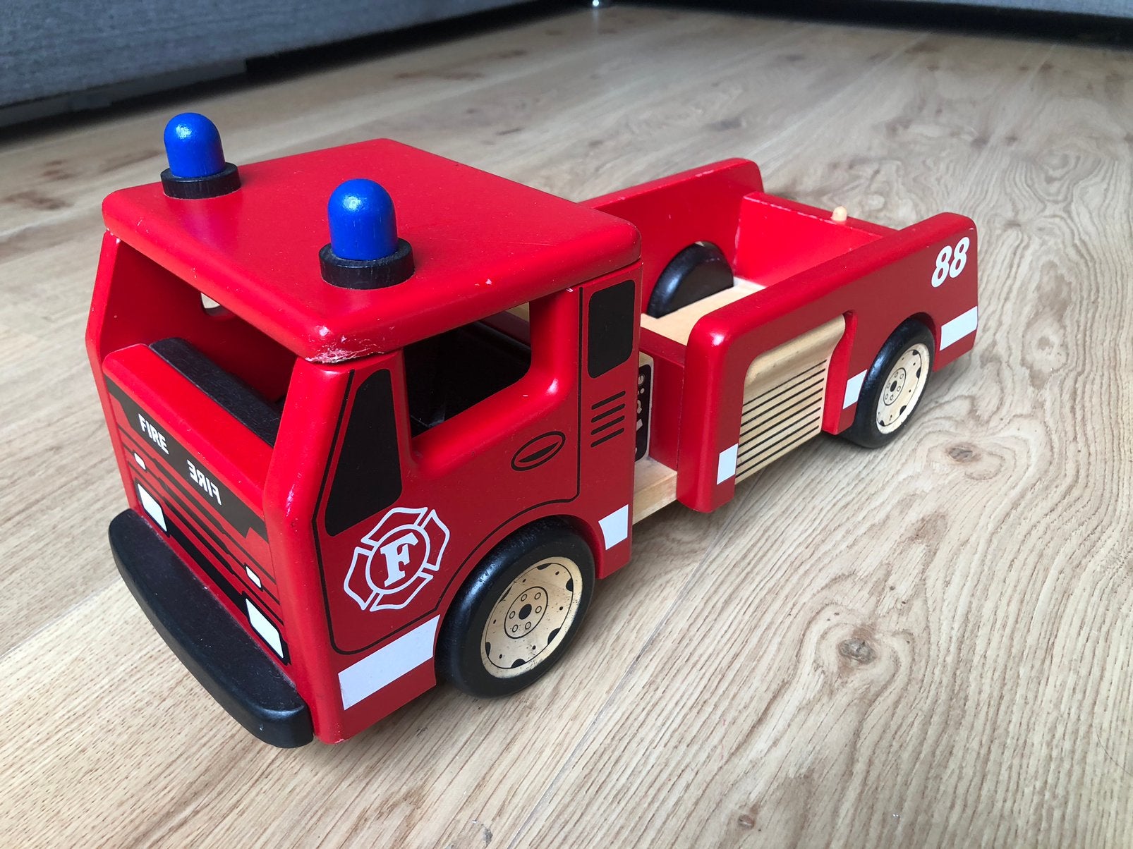 Pintoy auto brandweerwagen vrachtwagen houten auto, Kinderen en Baby's, Speelgoed | Houten speelgoed, Ophalen of Verzenden, Gebruikt