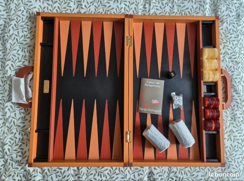 Backgammon Renzo Romagnoli 24k gold plated, Hobby en Vrije tijd, Ophalen of Verzenden
