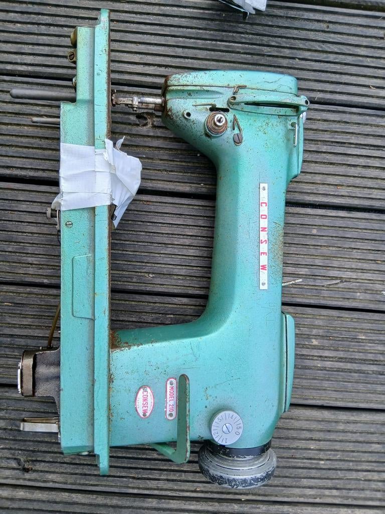 Vintage Consew Model 210 Industriële Naaimachine, Overige merken, Gebruikt, Ophalen of Verzenden, Naaimachine