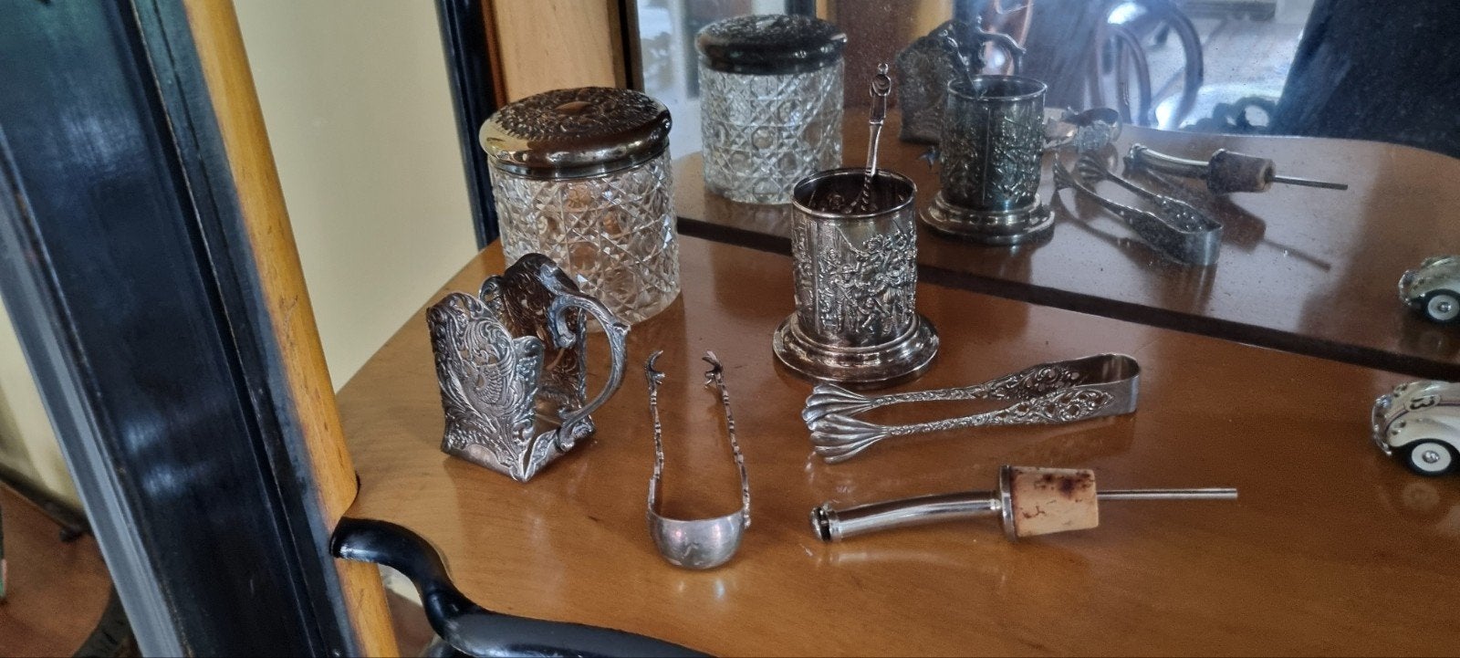 Een prachtig antiek lotje verzilverd laatste spulletjes, Antiek en Kunst, Ophalen of Verzenden