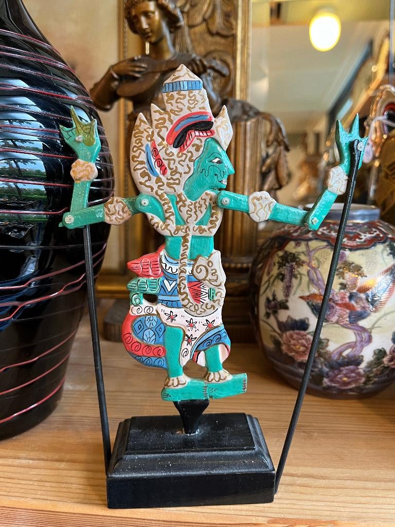 Wayang houten schaduwpop : Kresna, Ophalen of Verzenden