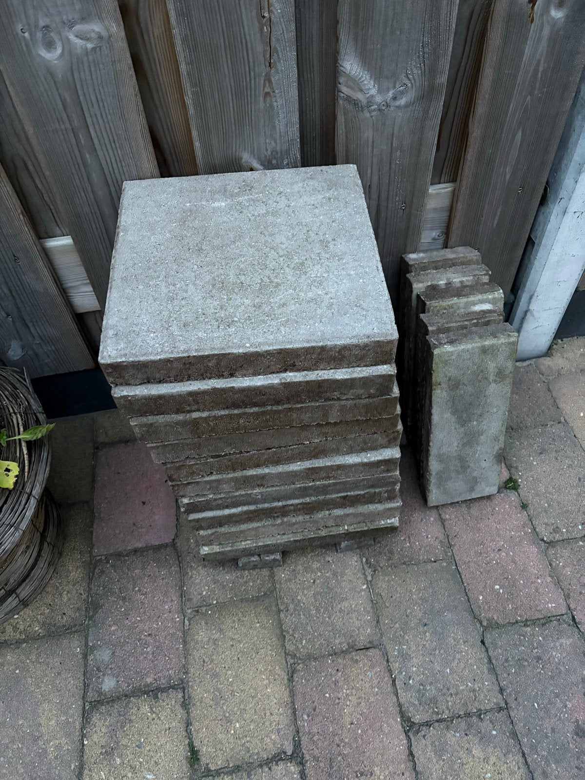 Betontegels 30x30cm grijs, Ophalen, Gebruikt, Minder dan 5 m², Beton