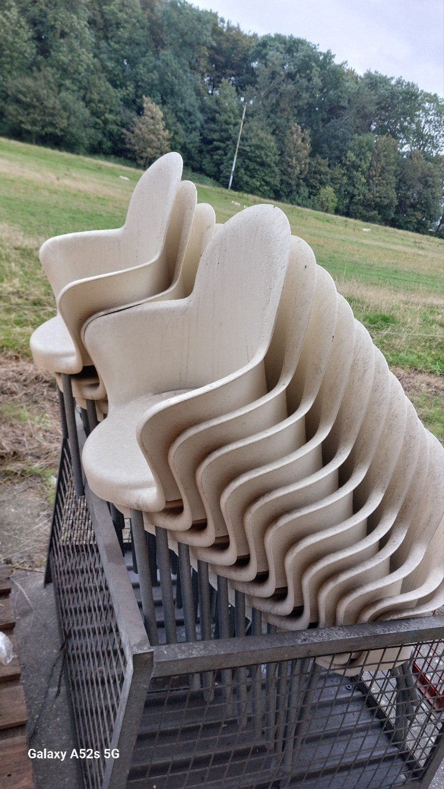 Partij  gebruikte kunststof stoelen, Ophalen, Gebruikt, Overige kleuren, Evenement, Stapelbaar