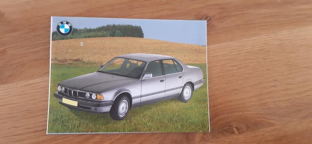 BMW reclame kaart 730i, Verzamelen, Ophalen of Verzenden, 1960 tot 1980, Gelopen, Voertuig