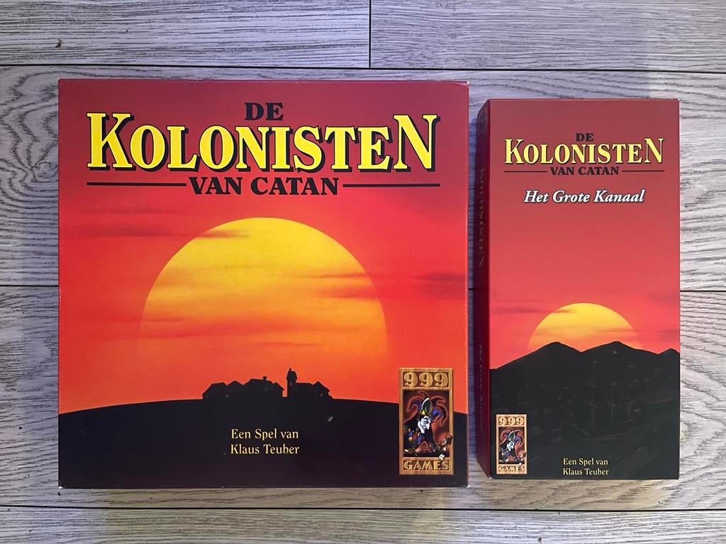 De Kolonisten van Catan + Het Grote Kanaal (Houten editie), Drie of vier spelers, Ophalen of Verzenden, Zo goed als nieuw