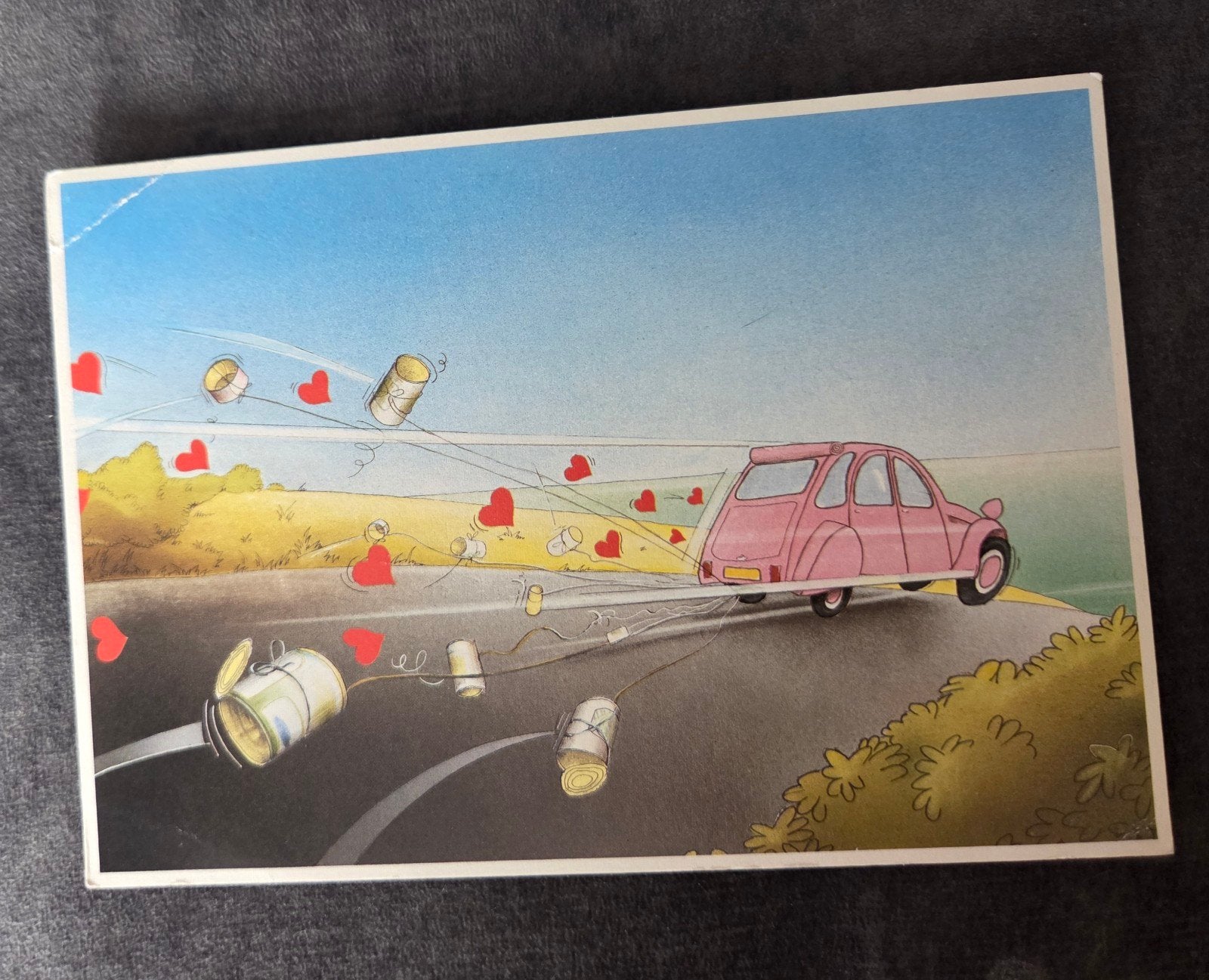Just Married Eendje (1985) - auto, Verzamelen, Ansichtkaarten | Themakaarten, Verzenden, 1980 tot heden, Gelopen, Voertuig