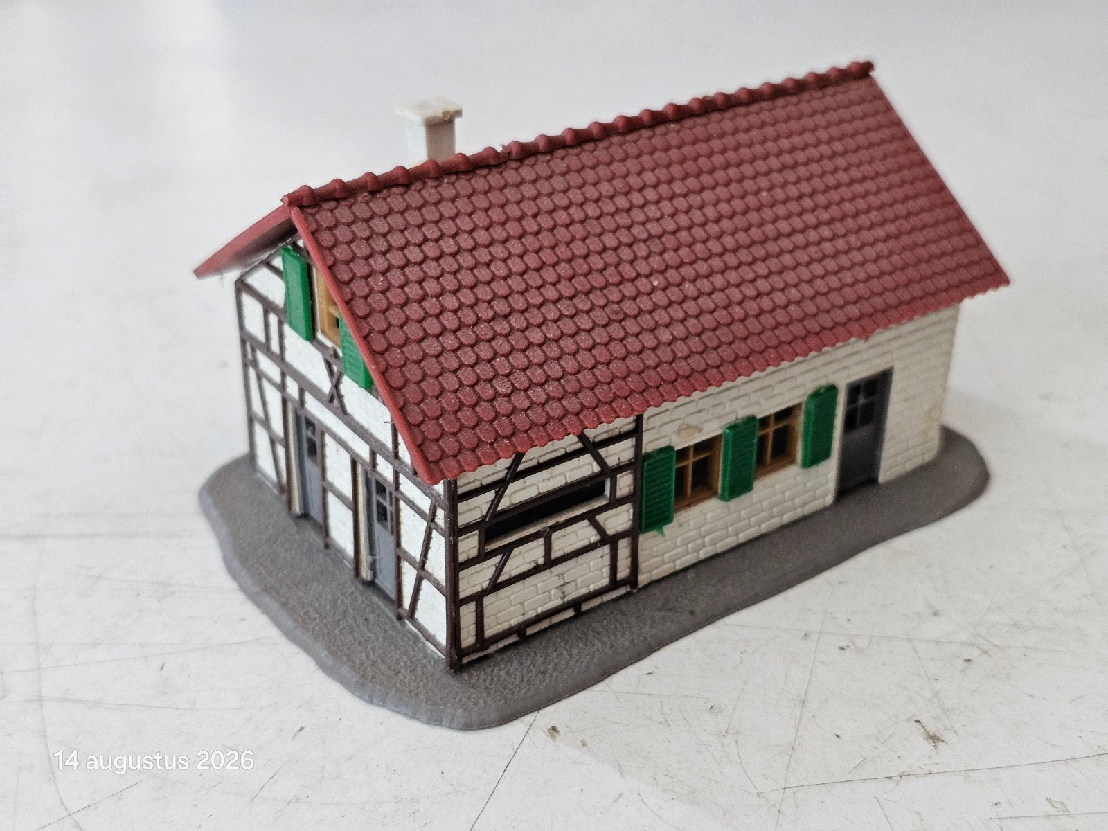 Modeltrein HO Vakwerkhuis - Gebouw voor modelbaan, Ophalen of Verzenden, Gebruikt, Brug, Tunnel of Gebouw