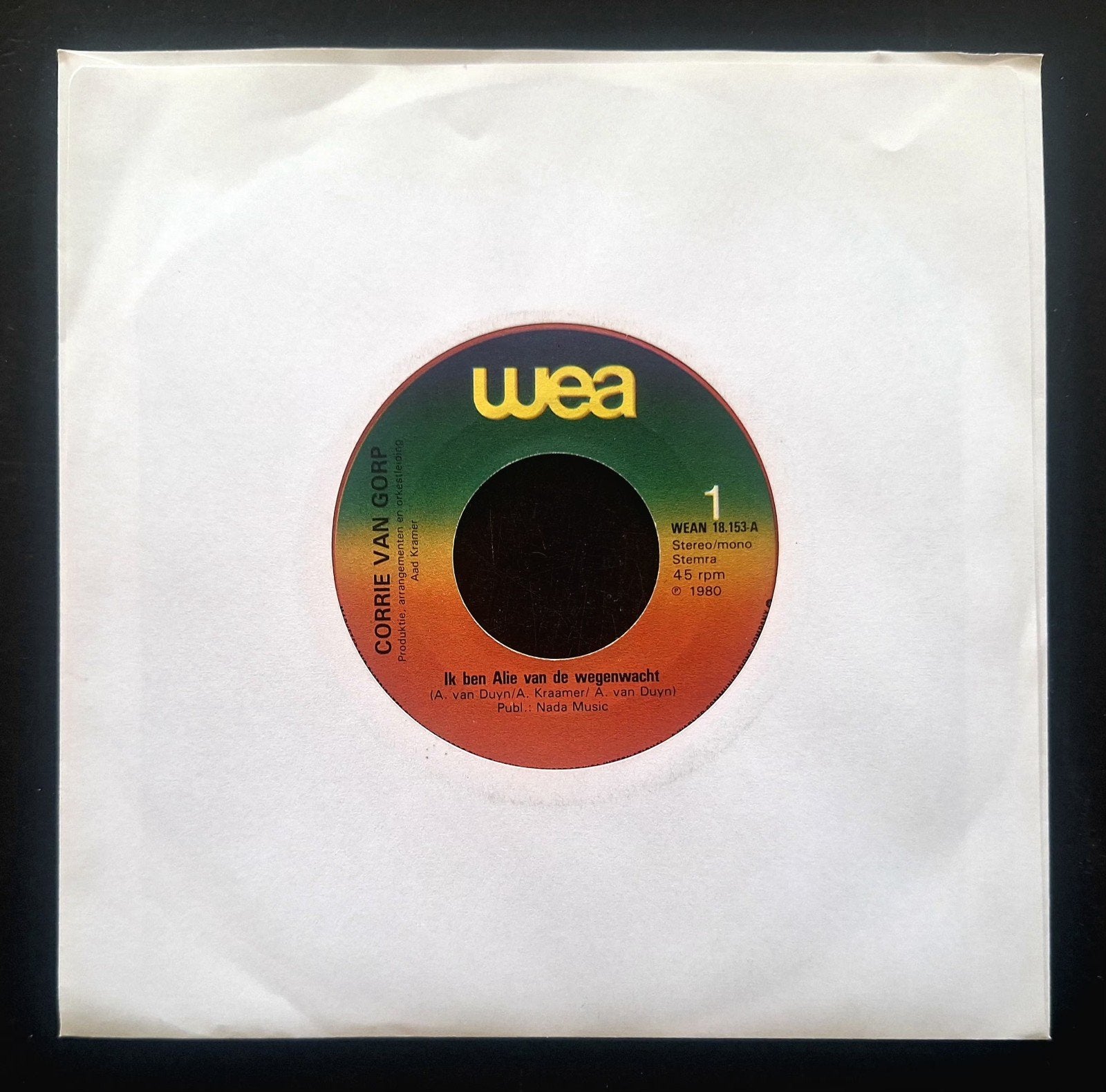 7"/SINGLE  CORRIE VAN GORP - Ik Ben Alie Van De Wegenwacht, Ophalen of Verzenden, Gebruikt, Nederlandstalig