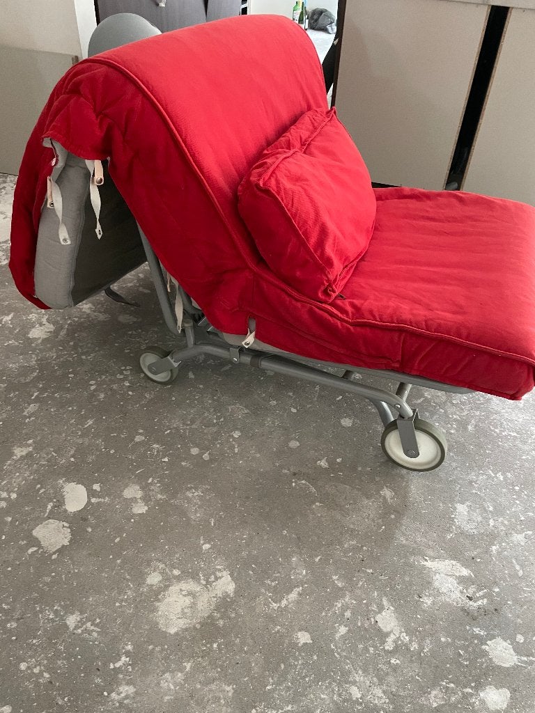 stoel slaapbank, Ophalen, Gebruikt, Eenpersoons, 80 cm
