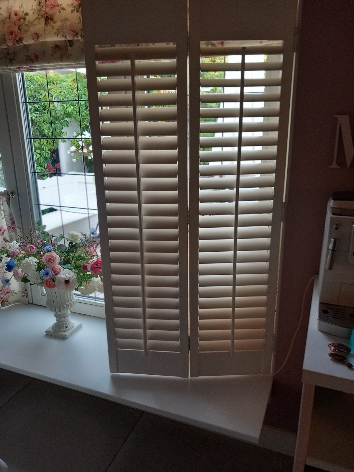 Twee houten shutters 74x150 cm voor raam 148x150 cm, Ophalen, Gebruikt, Wit, Hout
