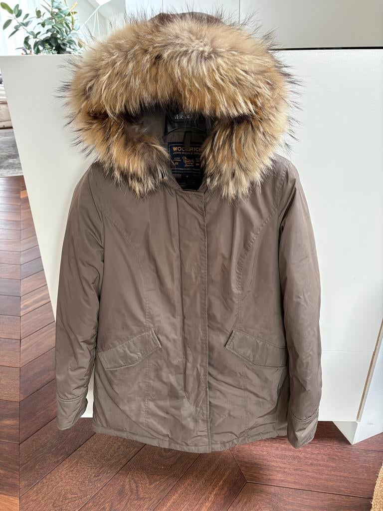 Woolrich Arctic parka Winterjas Maat M, Kleding | Heren, Jassen | Winter, Gedragen, Bruin, Ophalen of Verzenden