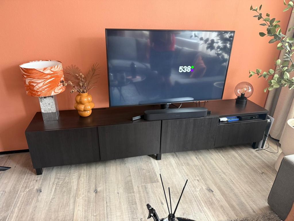 IKEA Besta tv-meubel zwart, Ophalen, Overige materialen, Gebruikt, 200 cm of meer