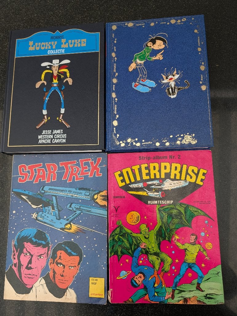 Luxe Hardcovers Guust/Lucky Luke & 2x Star Trek Retro, Ophalen of Verzenden, Zo goed als nieuw, Diversen, Meerdere stripboeken