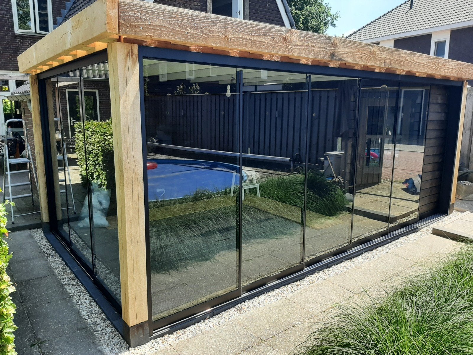 Glazen schuifwand inclusief montage!, Ophalen of Verzenden, Serre