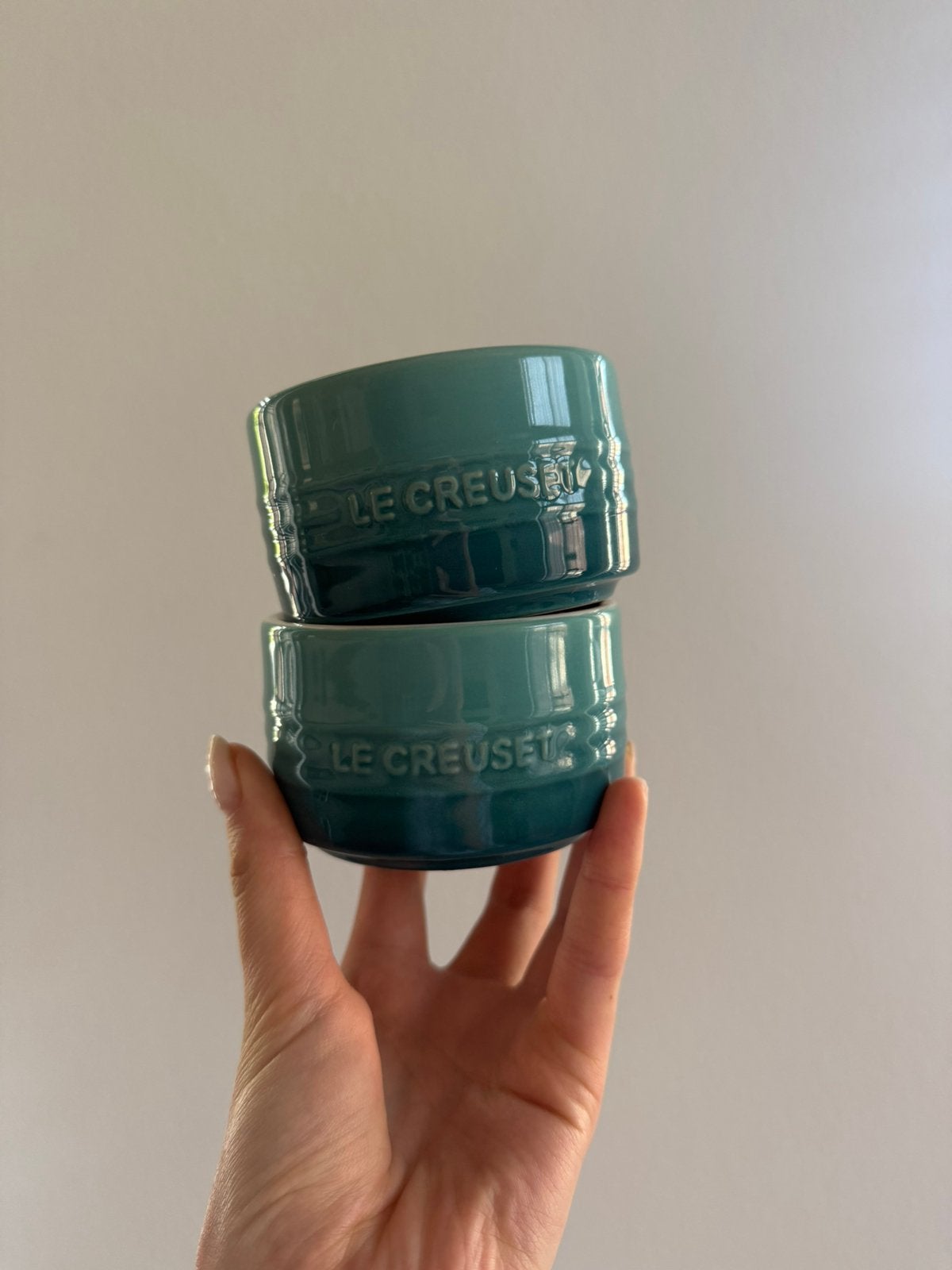 Le Creuset Ramekins Bleu Riviera, Nieuw, Ophalen of Verzenden, Kom(men), Overige stijlen