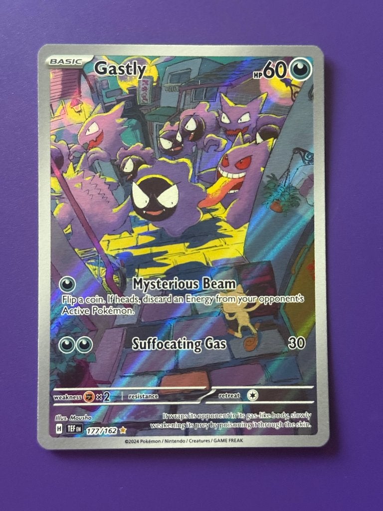 Gastly 177/162 TEF Full Art Pokemon Kaart, Verzenden, Zo goed als nieuw, Losse kaart, Foil