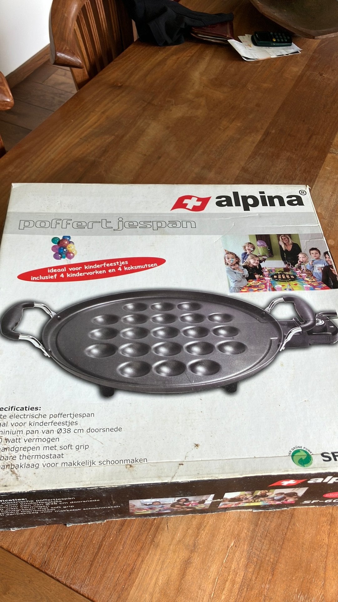 Alpina poffertjespan, Ophalen of Verzenden, Gebruikt, Overige materialen, Overige typen