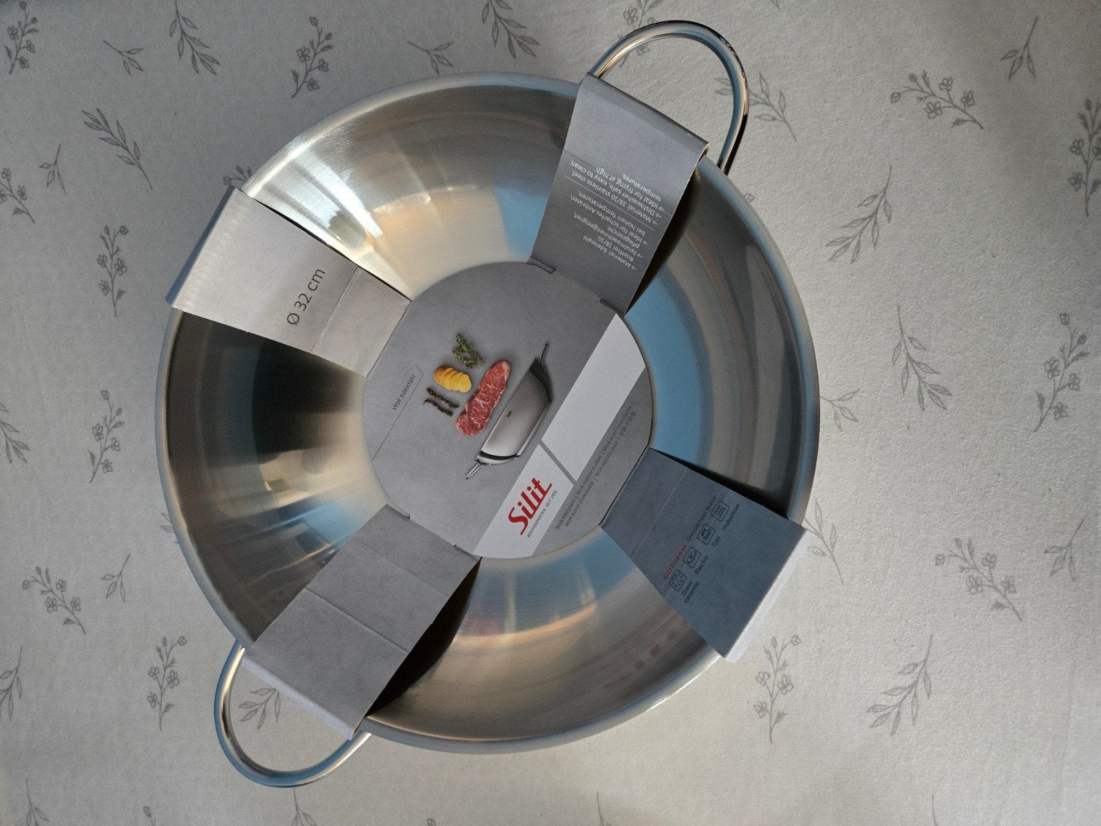 Nieuwe Silit Wokpan 32 cm - RVS, Geschikt voor Inductie, Huis en Inrichting, Keuken | Potten en Pannen, Nieuw, Ophalen of Verzenden