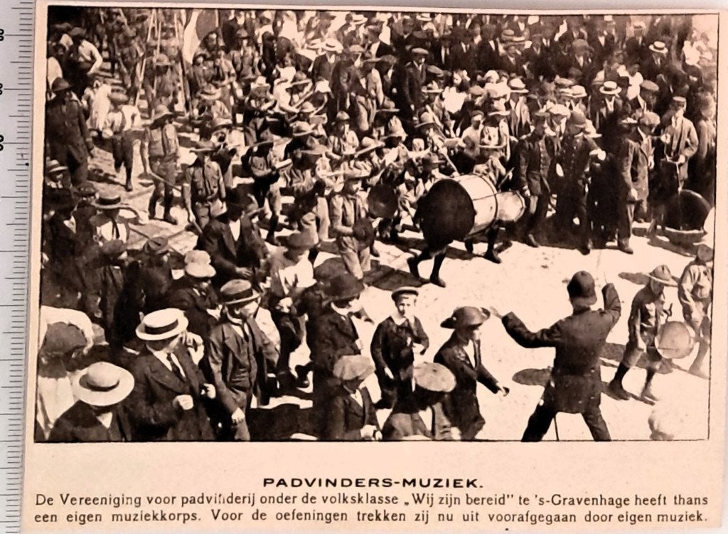 Scouting 1915;padvinders-muziek Wij zijn Bereid  in Den Haag, Verzenden, Voor 1940, Gebruikt, Overige onderwerpen