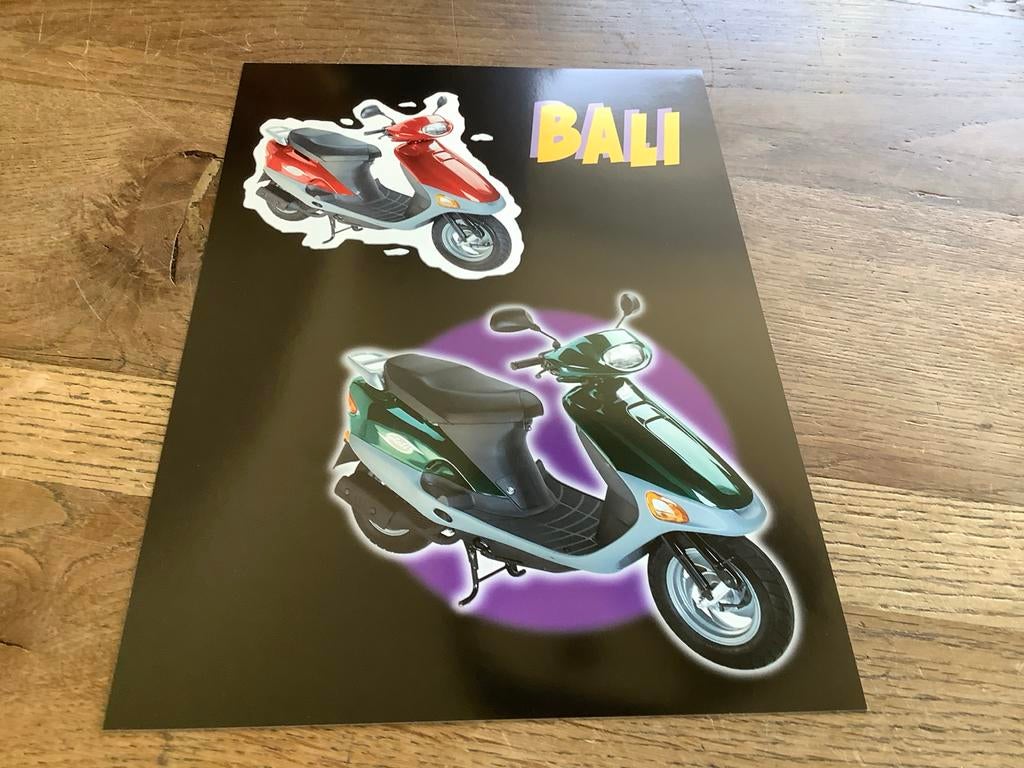 Bali Scooter Poster - Decoratie voor Bali Scooterliefhebbers, Verzenden, Gebruikt
