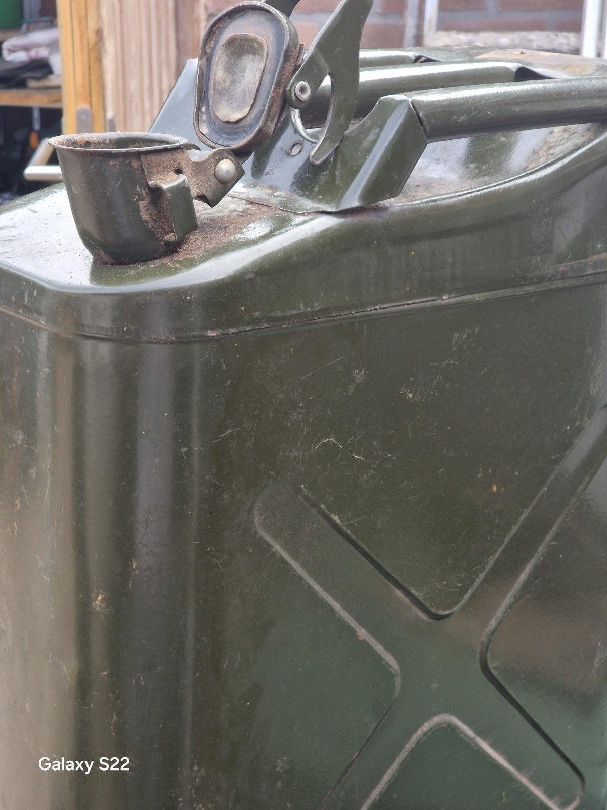 Oude leger jerrycan - 20 liter, Ophalen of Verzenden