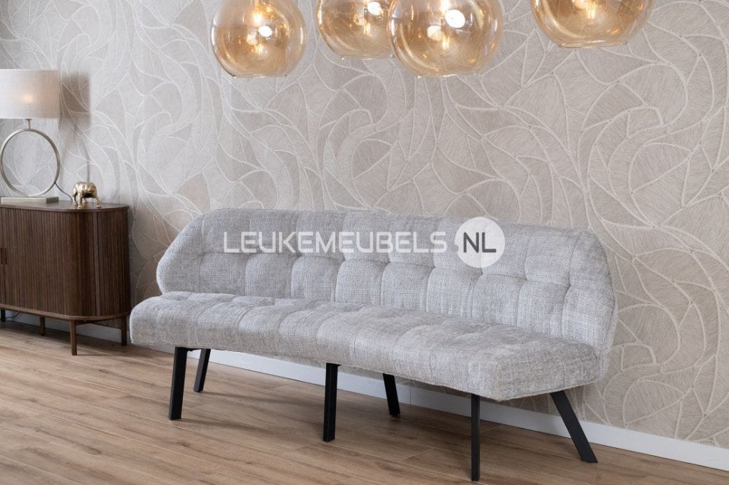 Ovale eetkamerbank Opaal, 3 kleuren Cremona stof, Huis en Inrichting, Stoelen, Nieuw, Ophalen of Verzenden, Stof, Eén