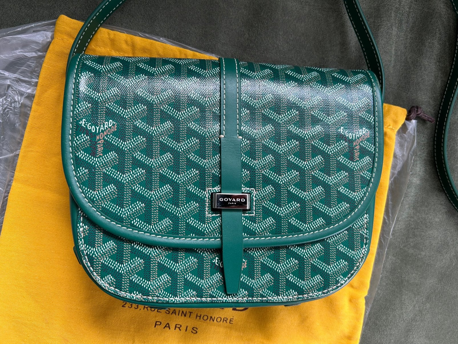 Goyard Belvedere PM Bag origineel, Sieraden, Tassen en Uiterlijk, Tassen | Schoudertassen, Zo goed als nieuw, Leer, Groen, Ophalen