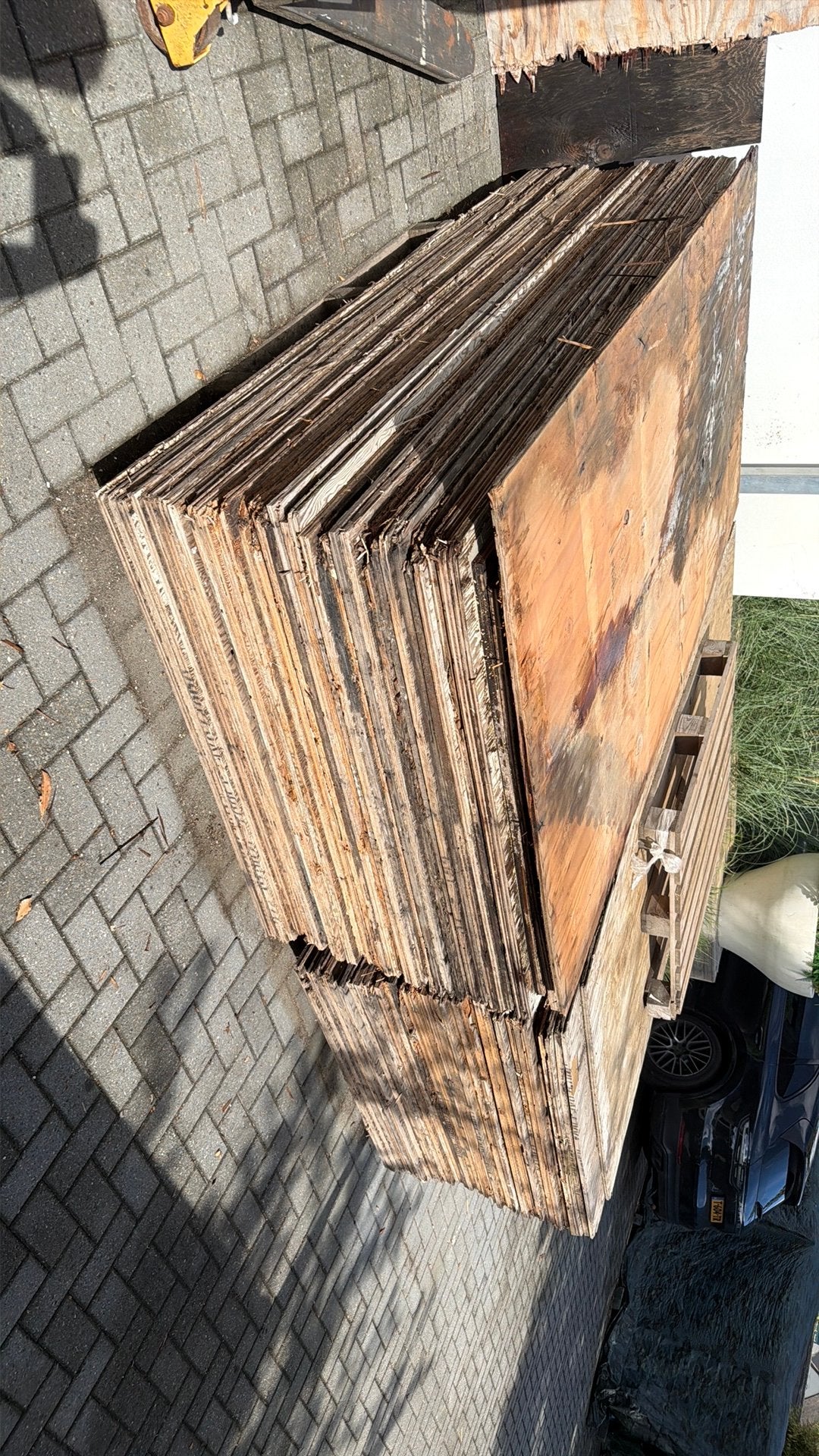 underlayment platen 2 pallets, ruim 80 stuks, Ophalen, Gebruikt