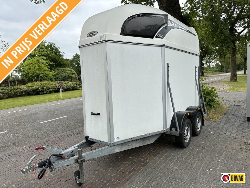 Atec 1.5 paards trailer kleur Wit trailer, Gebruikt, Overige typen