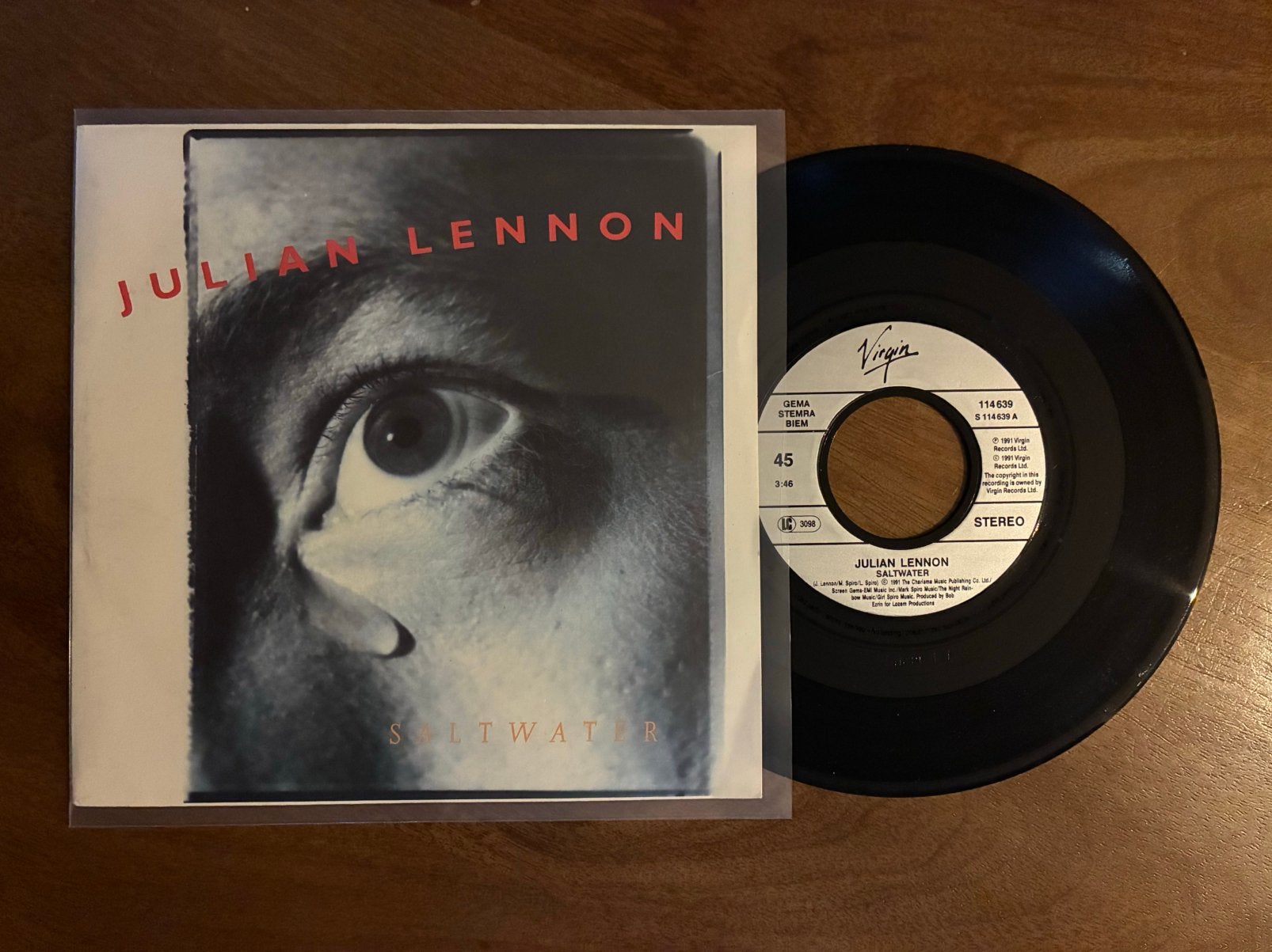 Julian Lennon - Saltwater, Ophalen of Verzenden, 7 inch