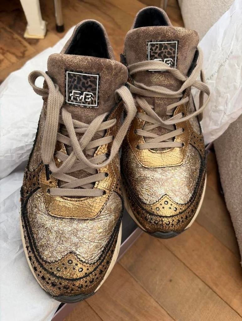 Floris van Bommel Sumi 07.08 Sneakers Goud Maat 40, Kleding | Dames, Schoenen, Verzenden, Nieuw, Overige kleuren, Sneakers of Gympen