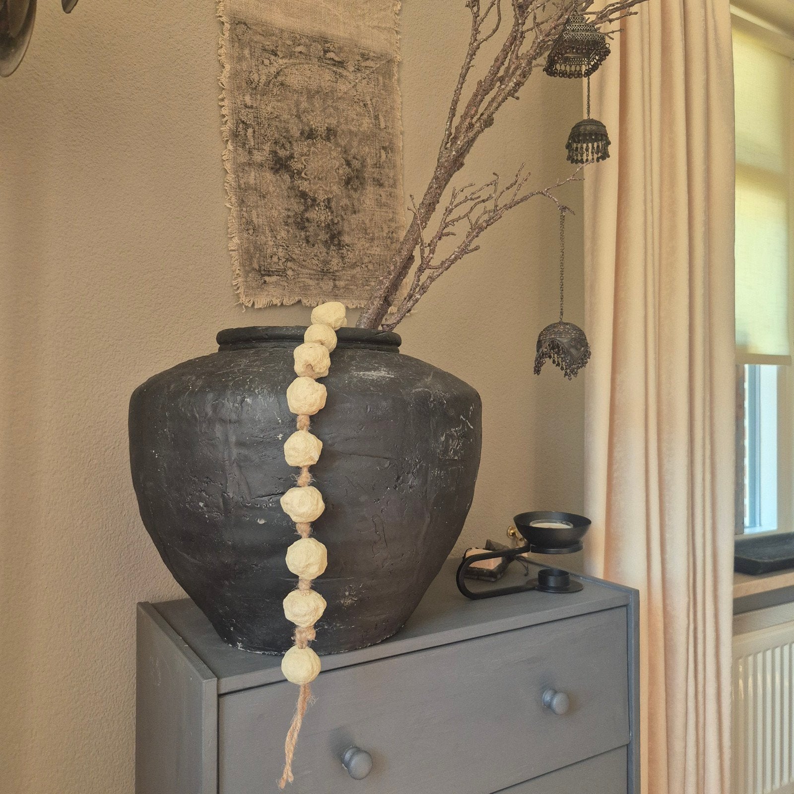 Stoere papier-maché hanger – landelijke woondecoratie, Ophalen of Verzenden, Nieuw
