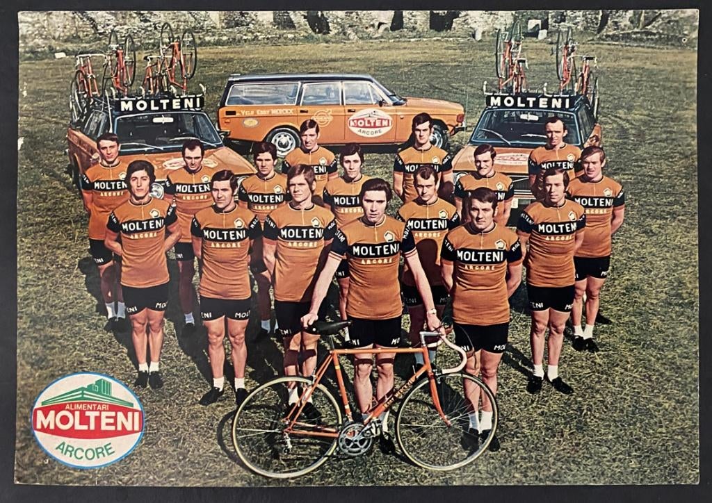 Wielrennen fotokaart MOLTENI-ARCORE 1973 – met Eddy Merckx, Ophalen of Verzenden, Overige typen