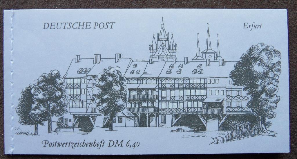 Postzegelboekje Duitsland – DDR Erfurt, Ophalen of Verzenden, DDR, Postfris