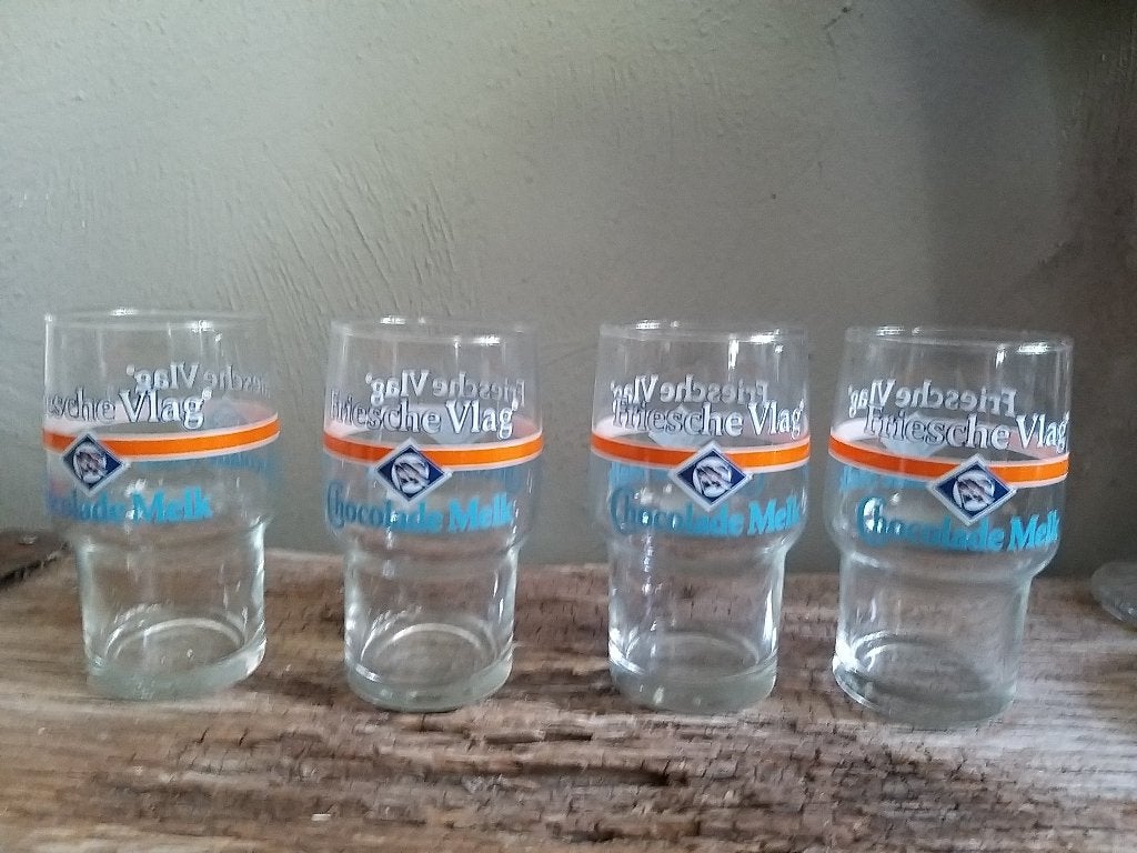friesche vlag chocolade melk glas, Ophalen of Verzenden, Overige typen