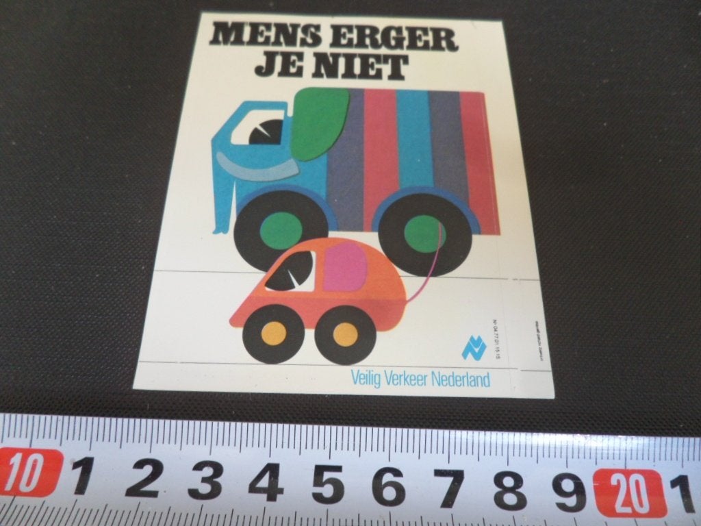 sticker VVN veilig verkeer mens erger je niet auto truck *, Ophalen of Verzenden, Zo goed als nieuw
