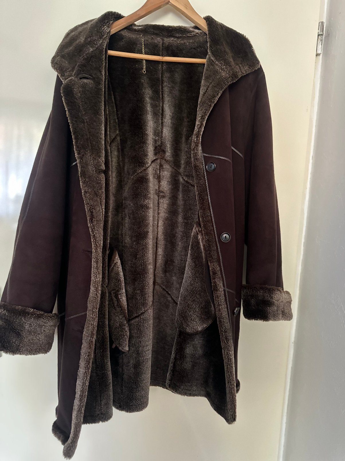 Luxe Vintage Baronia von Gollas Echt Suède Lammy Coat, Ophalen of Verzenden