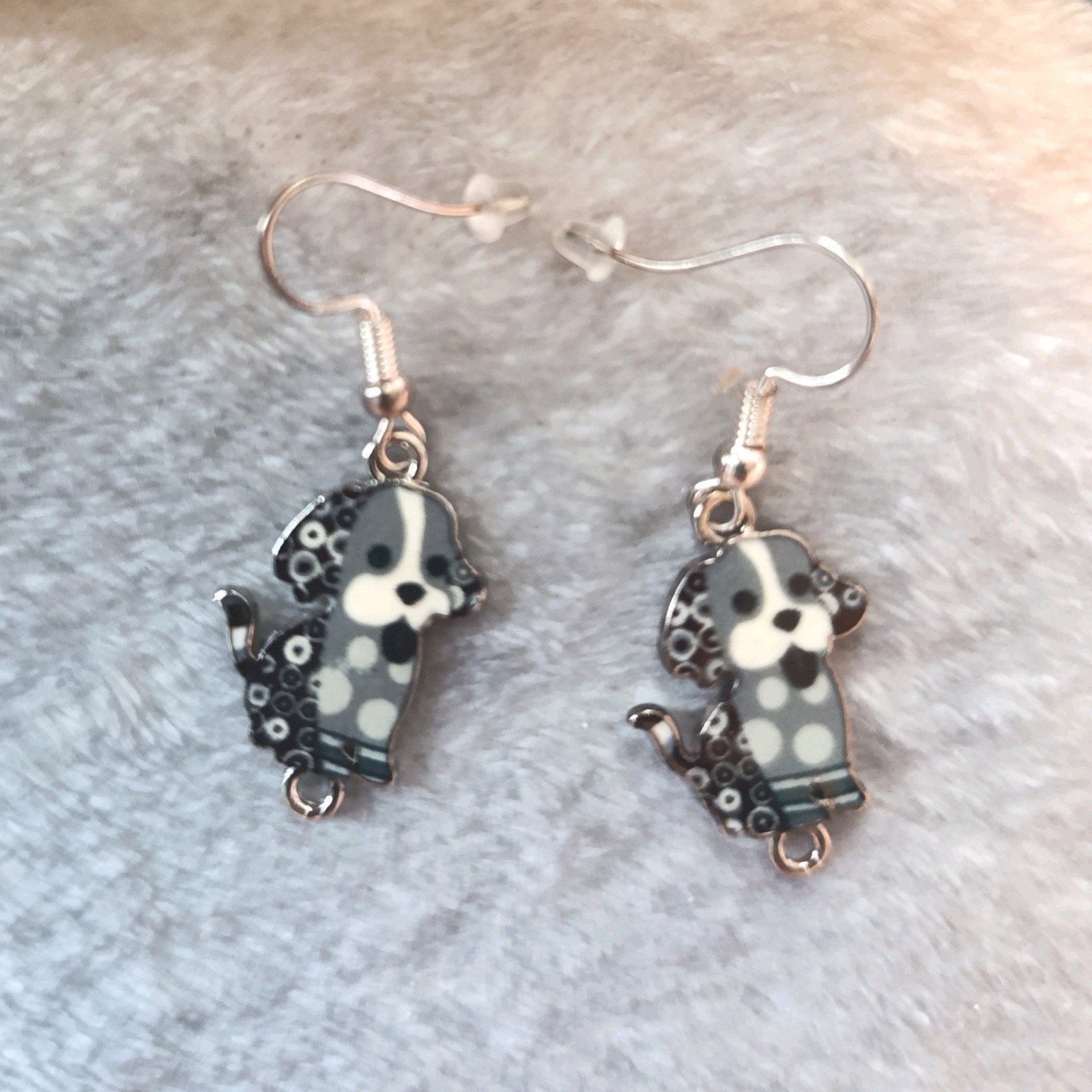 oorbellen hond, Verzenden, Nieuw, Goud, Hangers