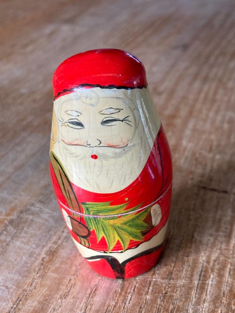 Matroesjka kerstman kerstmis kerst 3-delig, Diversen, Ophalen of Verzenden, Gebruikt